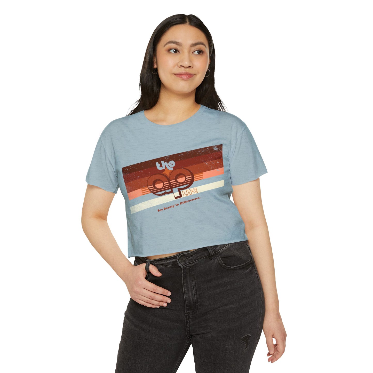The AP Life - Retro Stripes - Women's Crop Top Tee