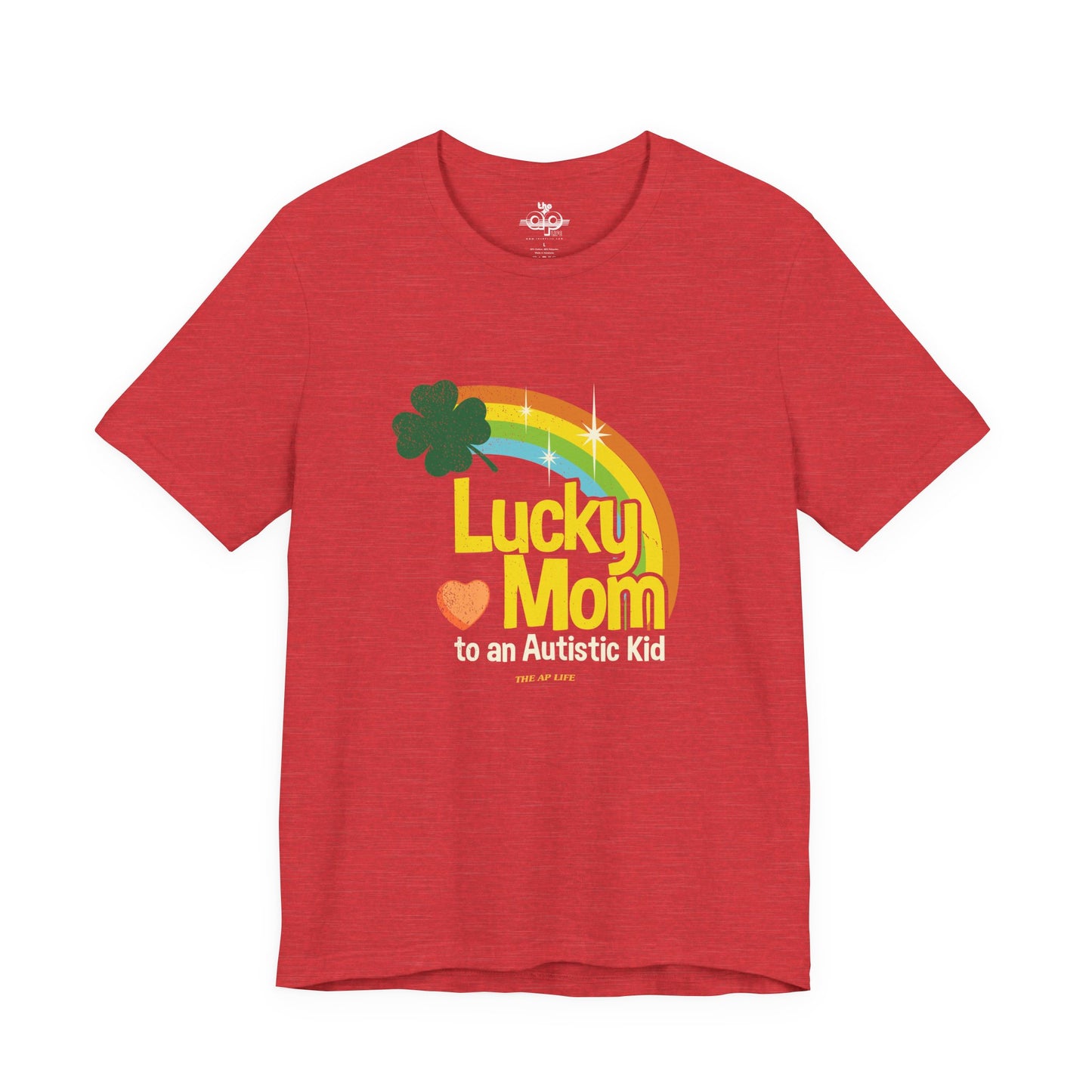 Lucky Mom to an Autistic Kid - Adult Unisex Jersey Short Sleeve Tee
