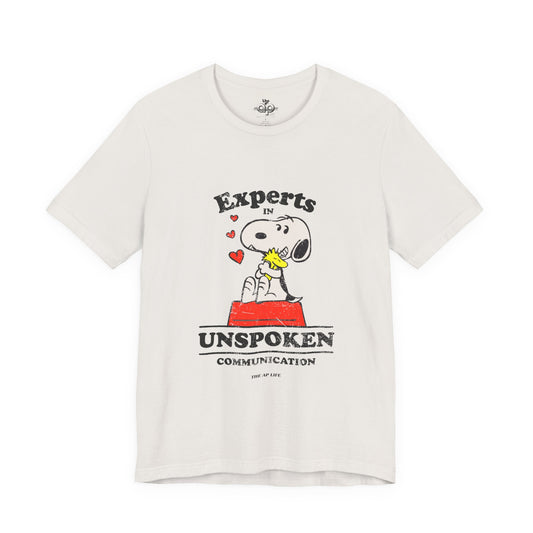 Experts in Unspoken Communication - Adult Unisex Jersey Short Sleeve Tee
