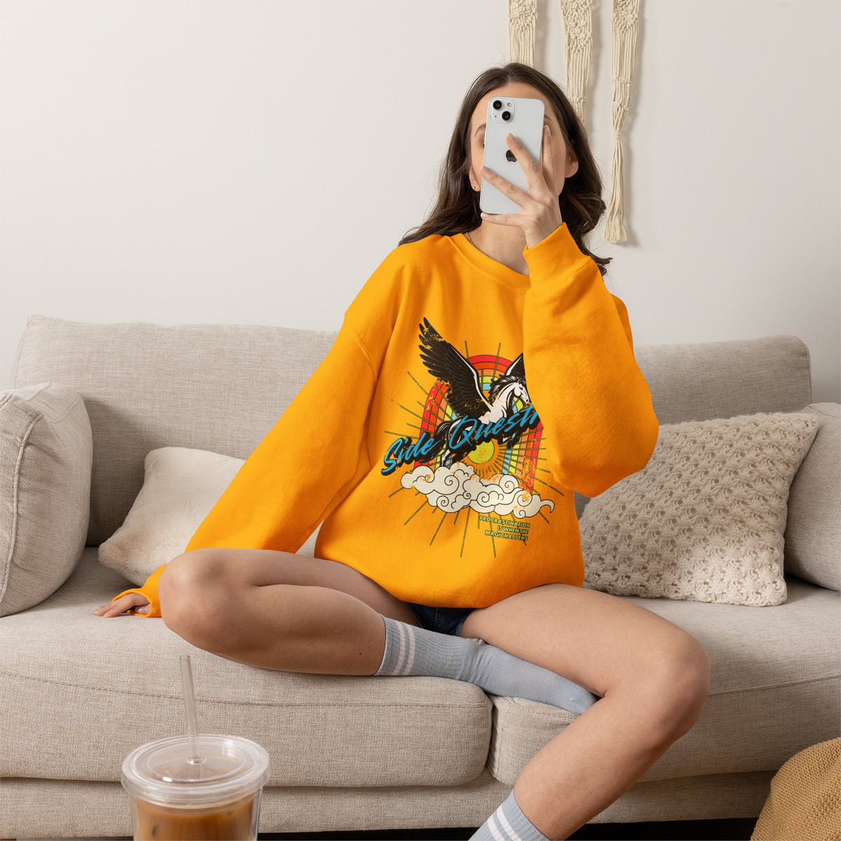 Side Questrian - Procrastination is When the Magic Happens - Adult Unisex Heavy Blend™ Crewneck Sweatshirt