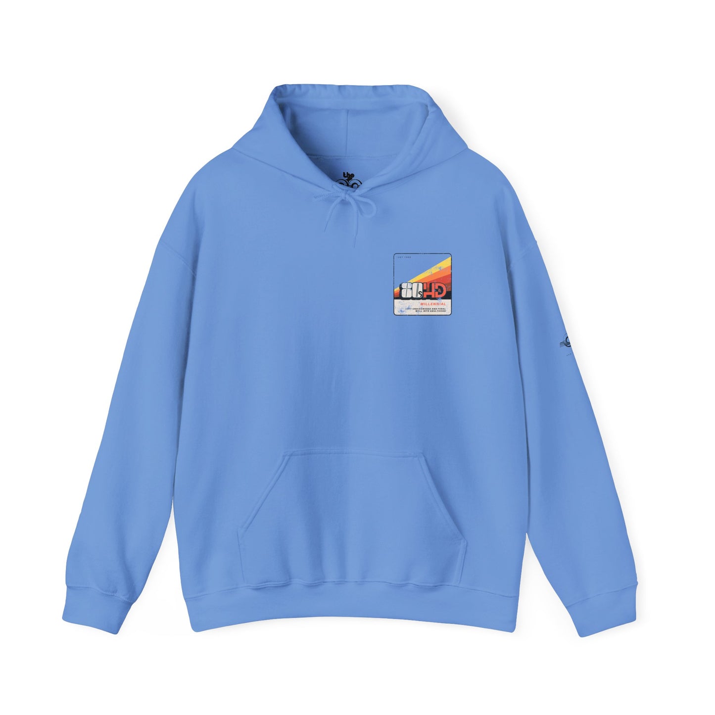 80sHD Millennial - Left Undiagnosed and Feral Well into Adulthood - Adult Unisex Heavy Blend™ Hooded Sweatshirt