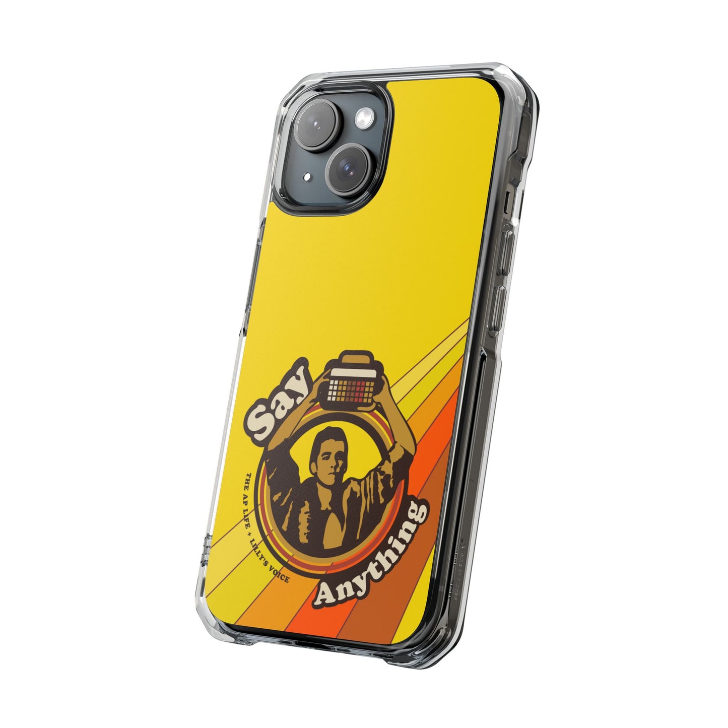 Say Anything - AAC - Lilly's Voice + The AP Life Collab - MagSafe® Clear Impact Case for iPhone