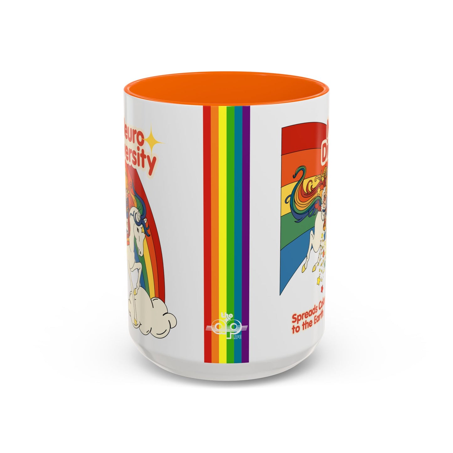Neurodiversity Spreads Color to the Earth - Accent Coffee Mug (11, 15oz)
