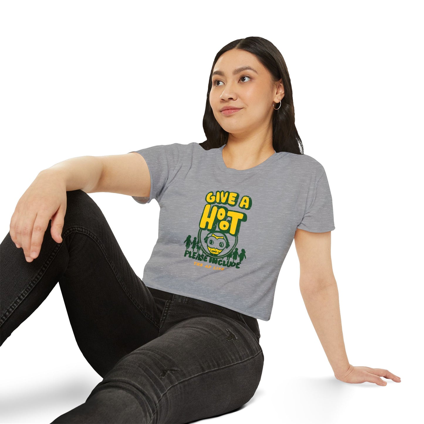 Give A Hoot - Just Include - Retro PSA Style - Women's Crop Top