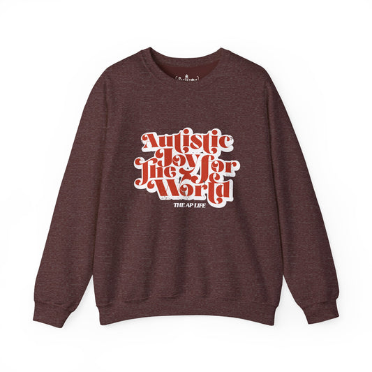 Autistic Joy for the World - Seasonal Style - Unisex Heavy Blend™ Crewneck Sweatshirt