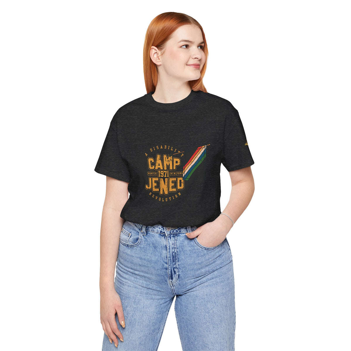Camp Jened 1971 - A Disability Revolution - Adult Unisex Jersey Short Sleeve Tee