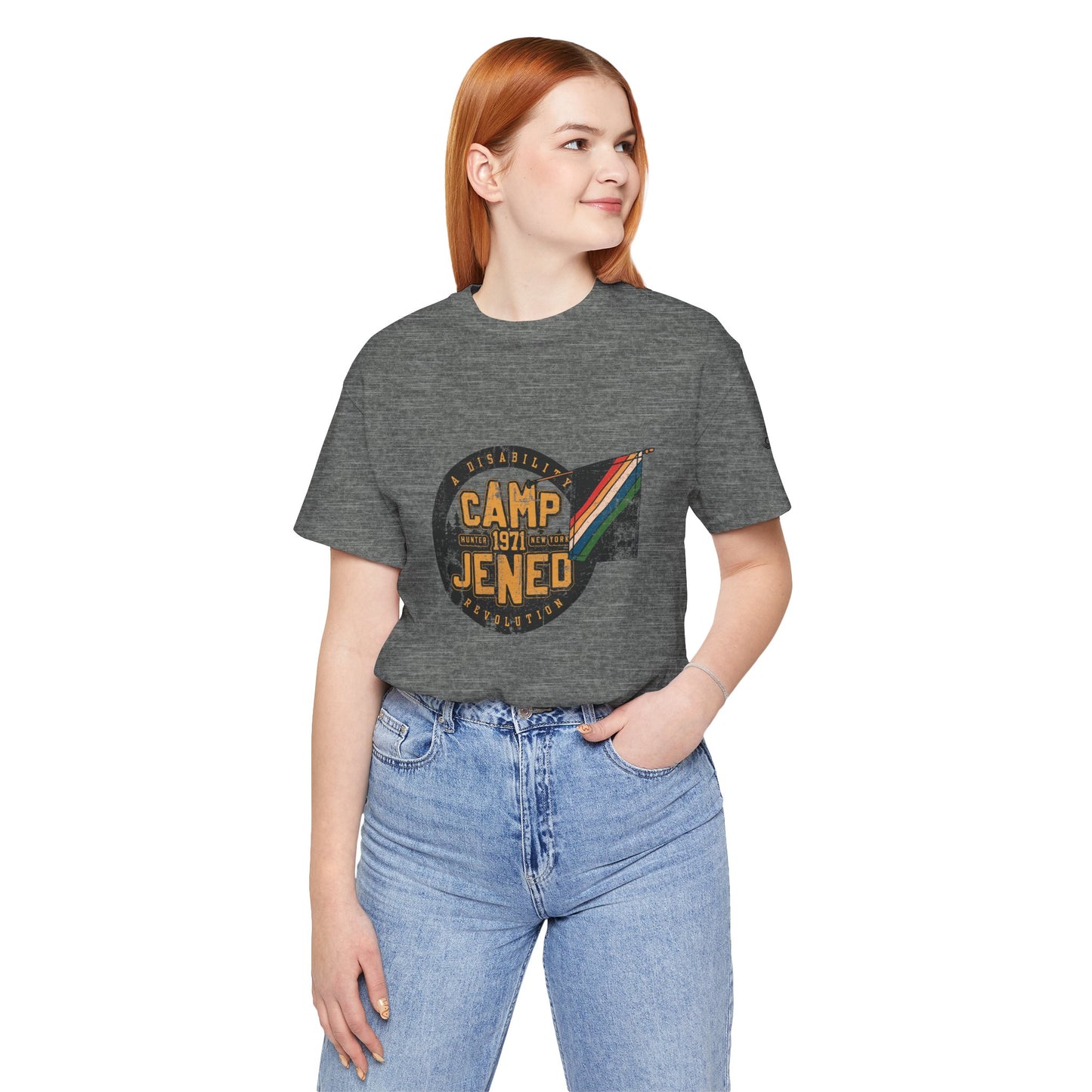 Camp Jened 1971 - A Disability Revolution - Adult Unisex Jersey Short Sleeve Tee