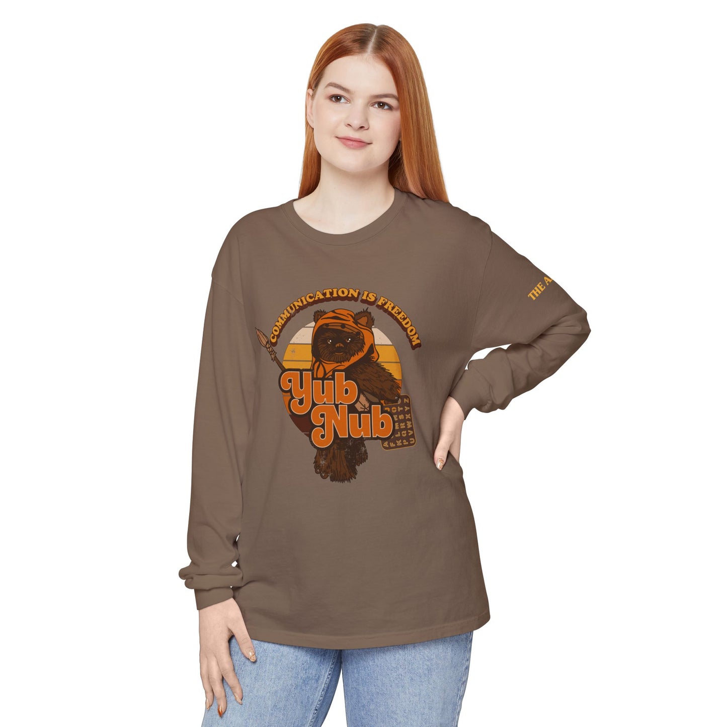 Communication is Freedom - Yub Nub - S2C - Adult Unisex Garment-dyed Long Sleeve T-Shirt