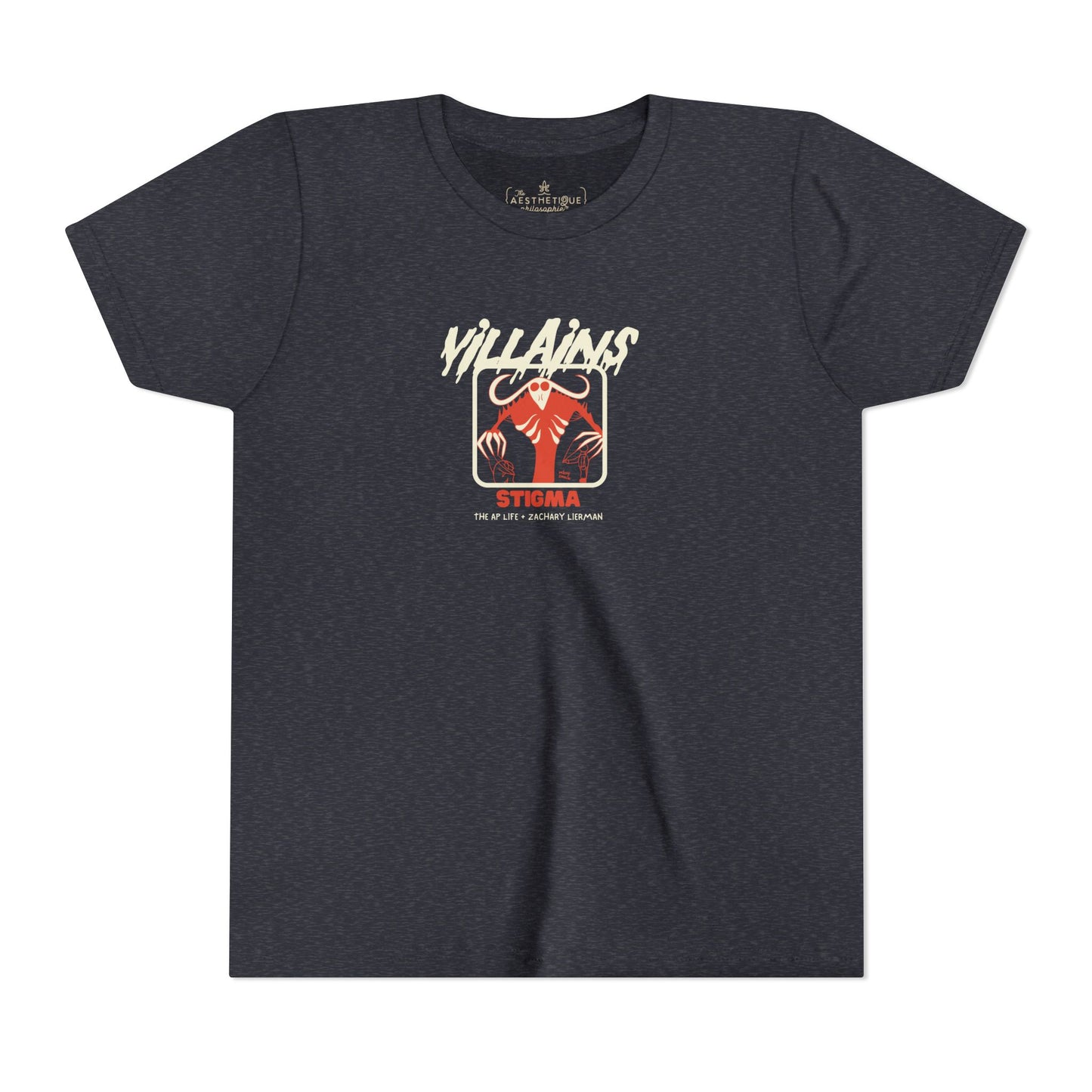 Villains of The Autistic Community Series - Stigma - Zachary Lierman - Youth Unisex Jersey Tee