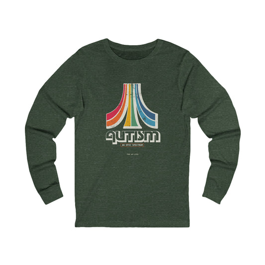 Autism - An Epic Spectrum - Retro Style Neuro-Affirming Adult Unisex Long-Sleeve Tee