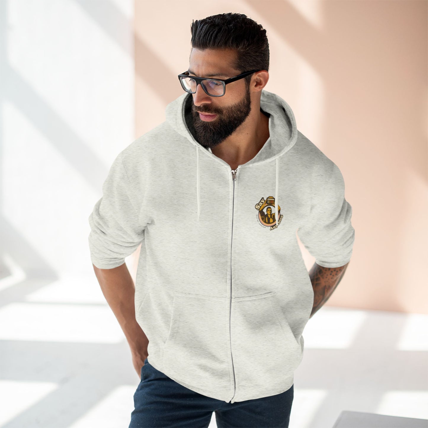 Say Anything - AAC- Lilly's Voice + The AP Life - Adult Unisex Zip Hoodie