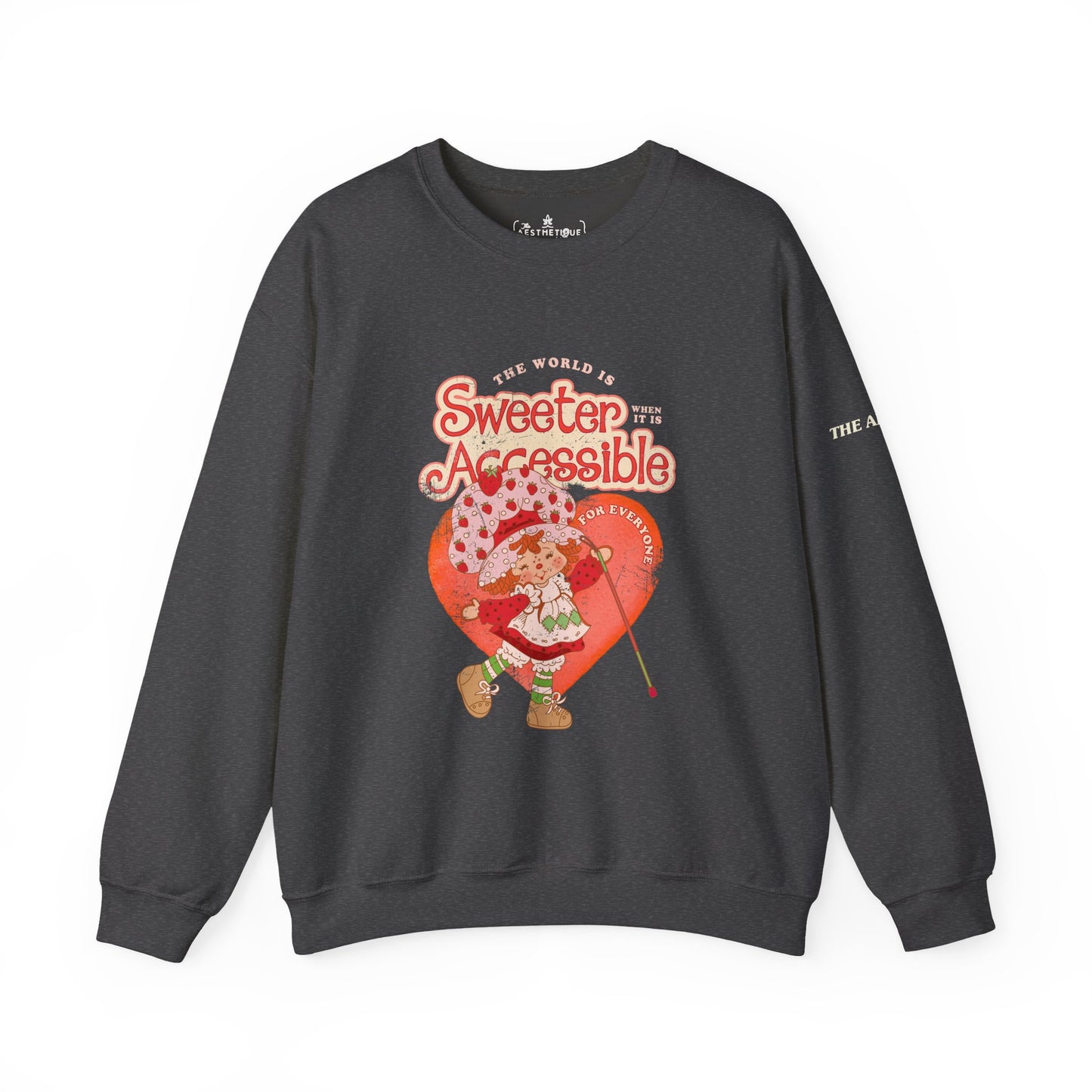 The World is Sweeter when it is Accessible for Everyone - Adult Unisex Heavy Blend™ Crewneck Sweatshirt
