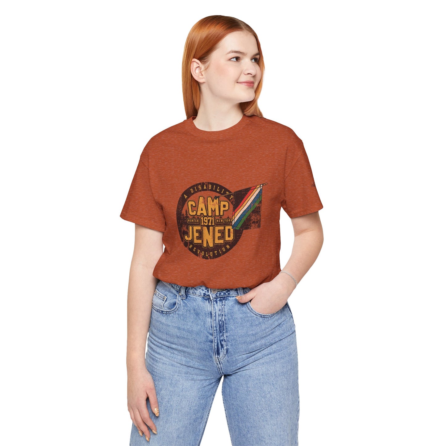 Camp Jened 1971 - A Disability Revolution - Adult Unisex Jersey Short Sleeve Tee