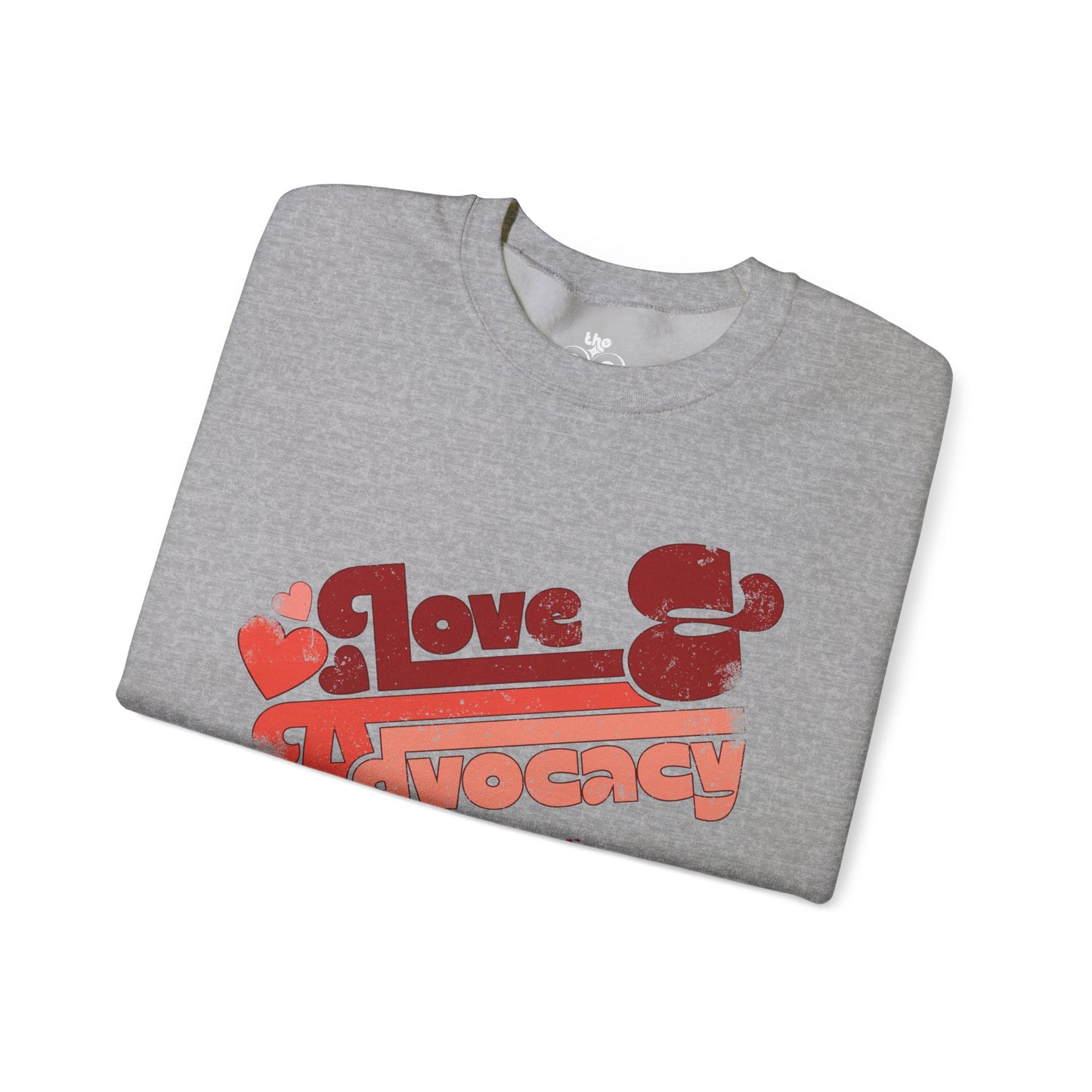 Love & Advocacy - Adult Unisex Heavy Blend™ Crewneck Sweatshirt
