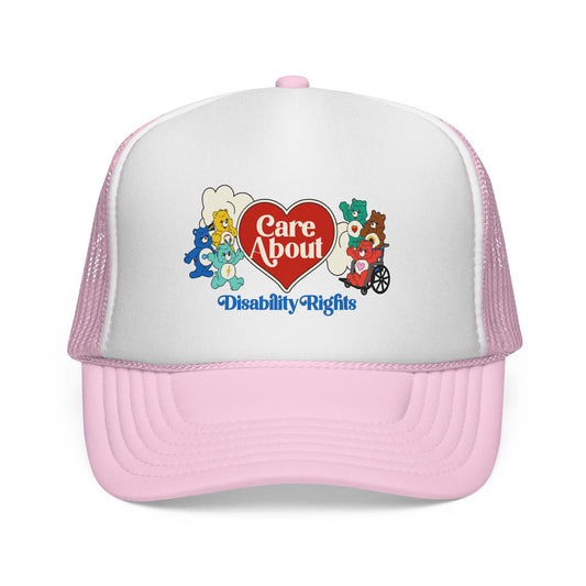 Care About Disability Rights - Retro 80s Vibe - Trucker Caps