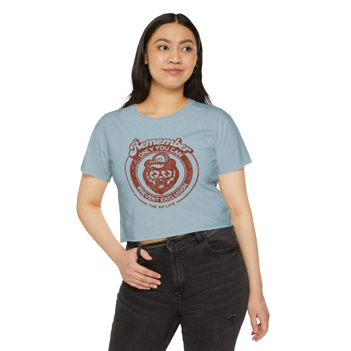 Remember, Only YOU Can Prevent Exclusion - Rizzly Bear Advocate - Women's Crop Top