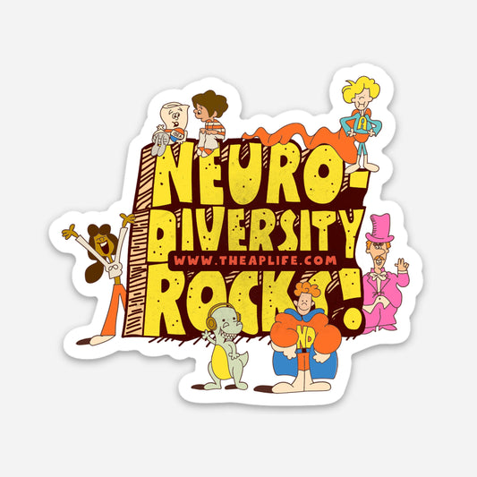 Neurodiversity Rocks - School House - Vinyl Die-Cut Sticker
