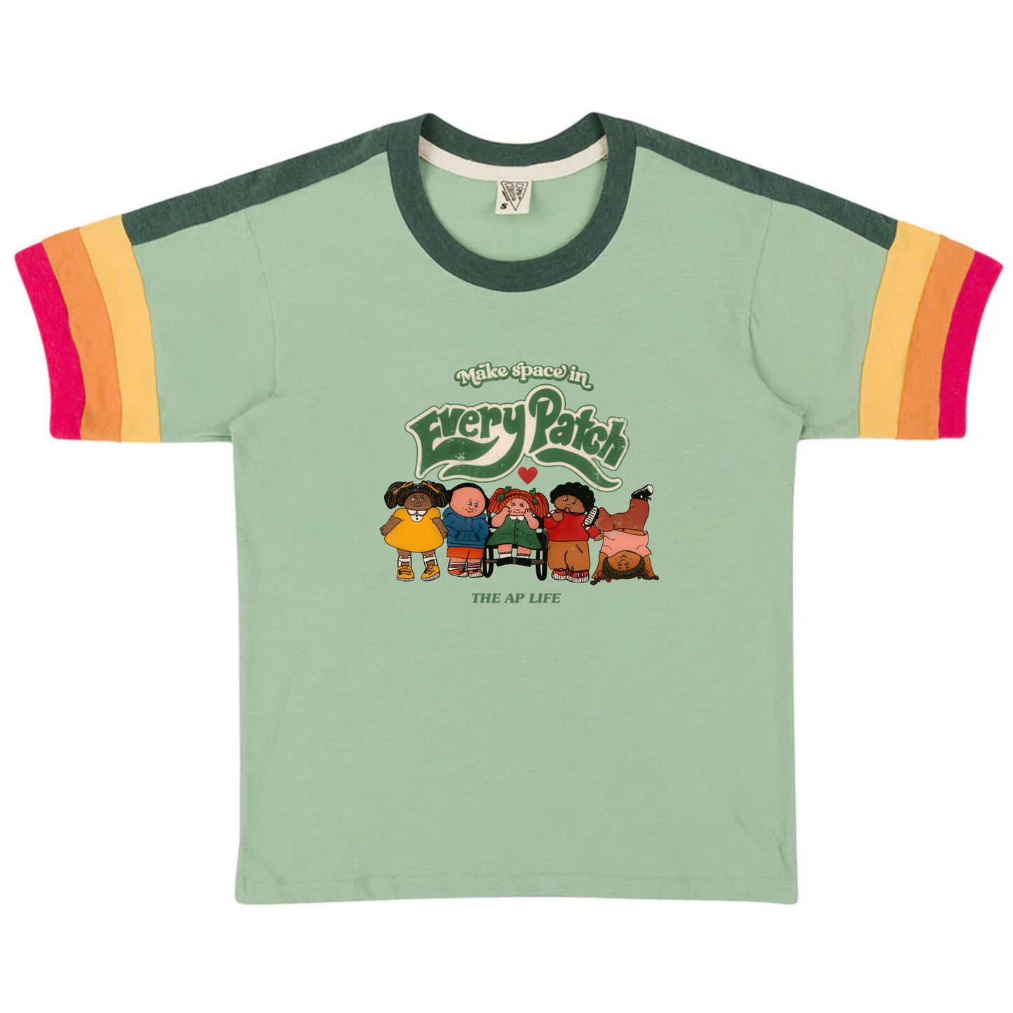 Make Space in Every Patch Color Block Retro-Style Women's Tee - Limited Edition