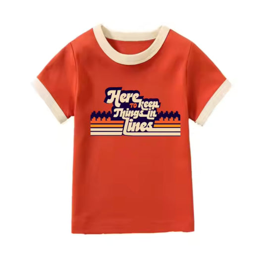 Here to Keep Things in Line Little Kids Ringer Tee - 10/28 Release Date