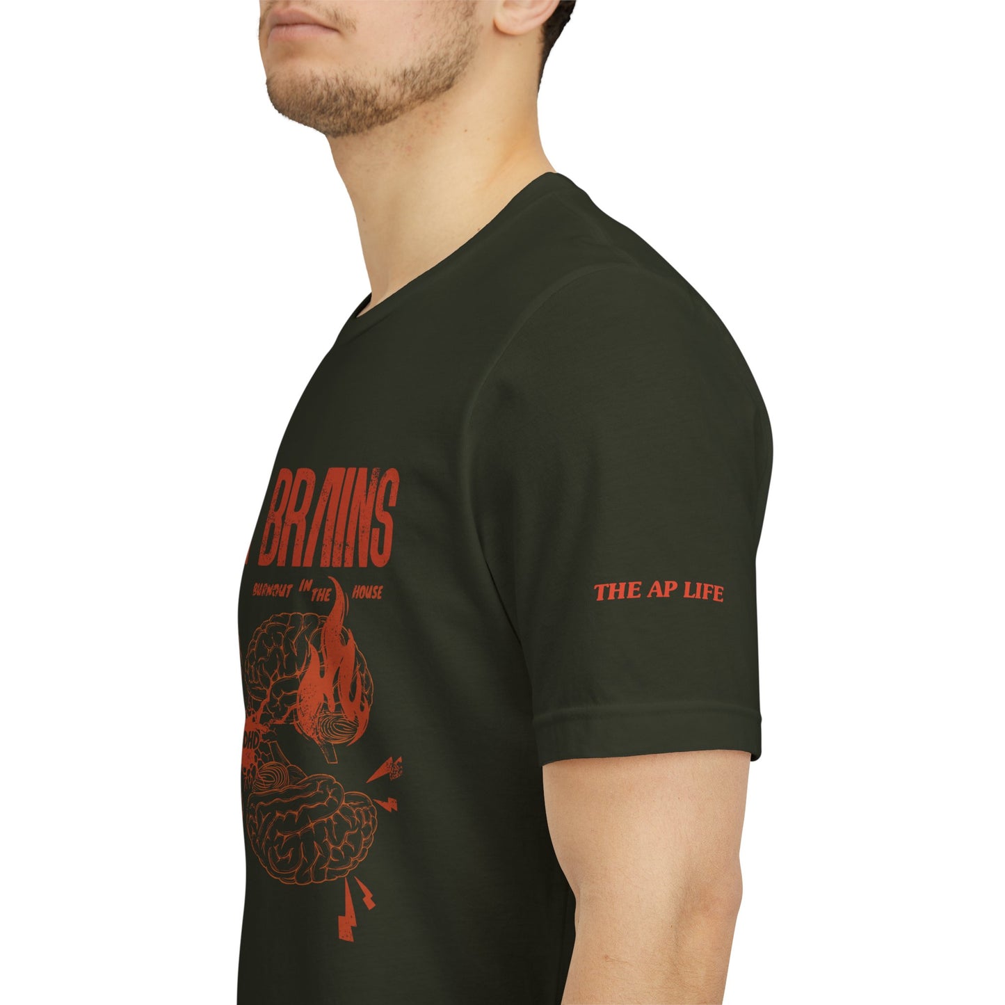 Taxing Brains - Burnout in the House - AuDHD - Adult Unisex Jersey Tee