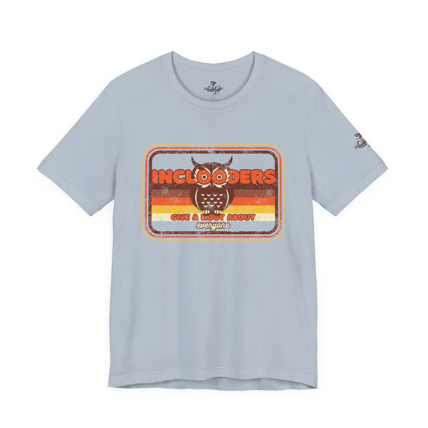 Inclooders Give a Hoot About Everyone - Adult Unisex Jersey Short Sleeve Tee