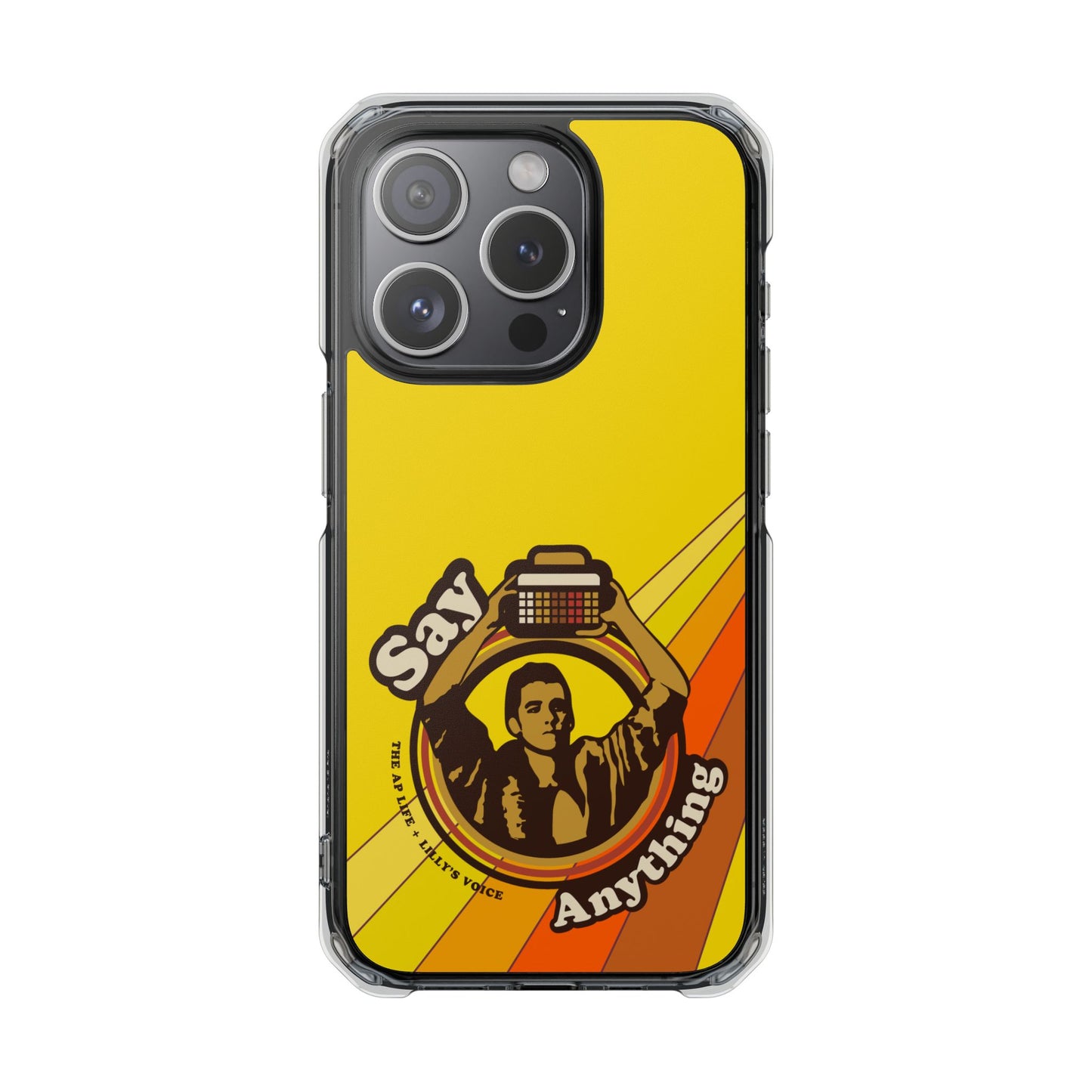 Say Anything - AAC - Lilly's Voice + The AP Life Collab - MagSafe® Clear Impact Case for iPhone