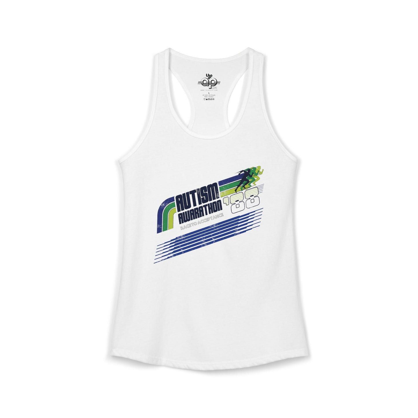 Autism Awarathon - Race to Acceptance - Women's Ideal Racerback Tank