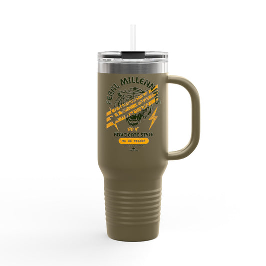Feral Millennials Do It Advocate Style (We Be Wildin') - 40oz Insulated Tumbler
