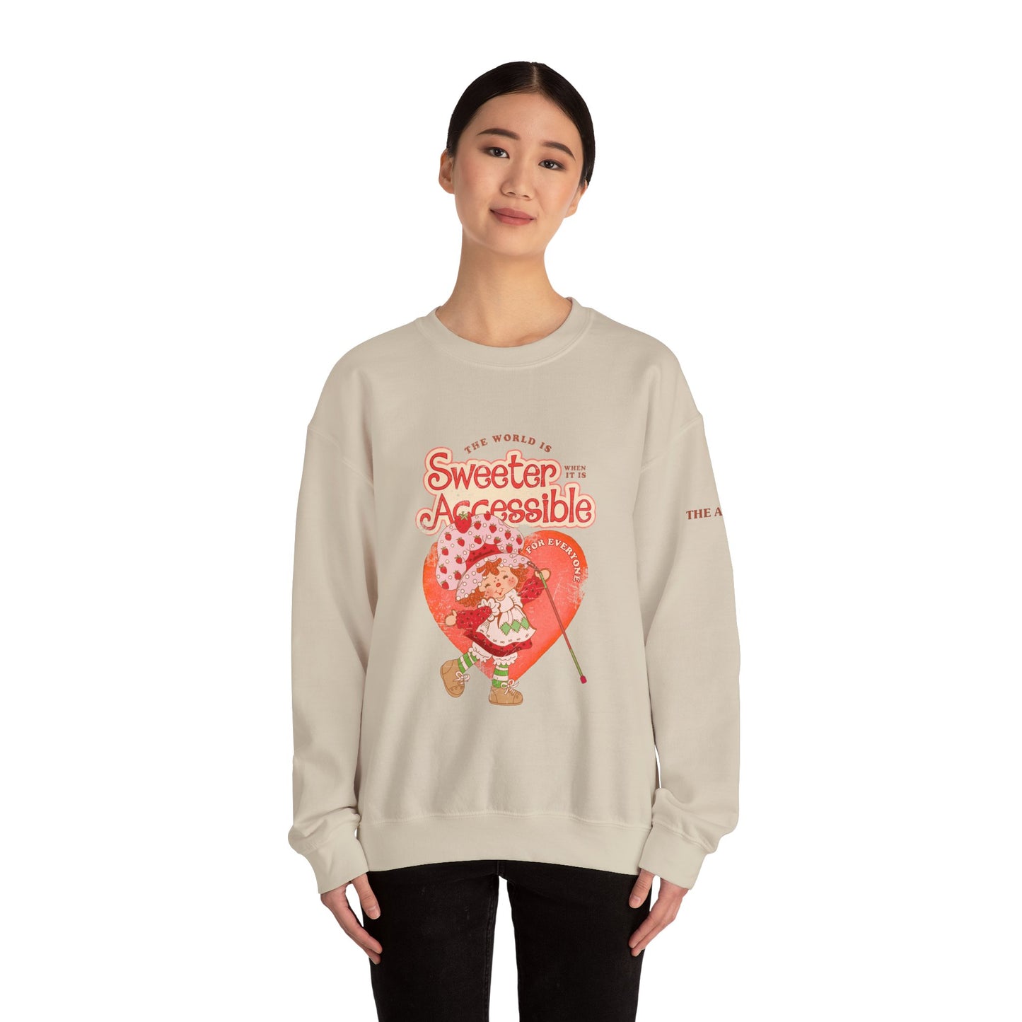The World is Sweeter when it is Accessible for Everyone - Adult Unisex Heavy Blend™ Crewneck Sweatshirt