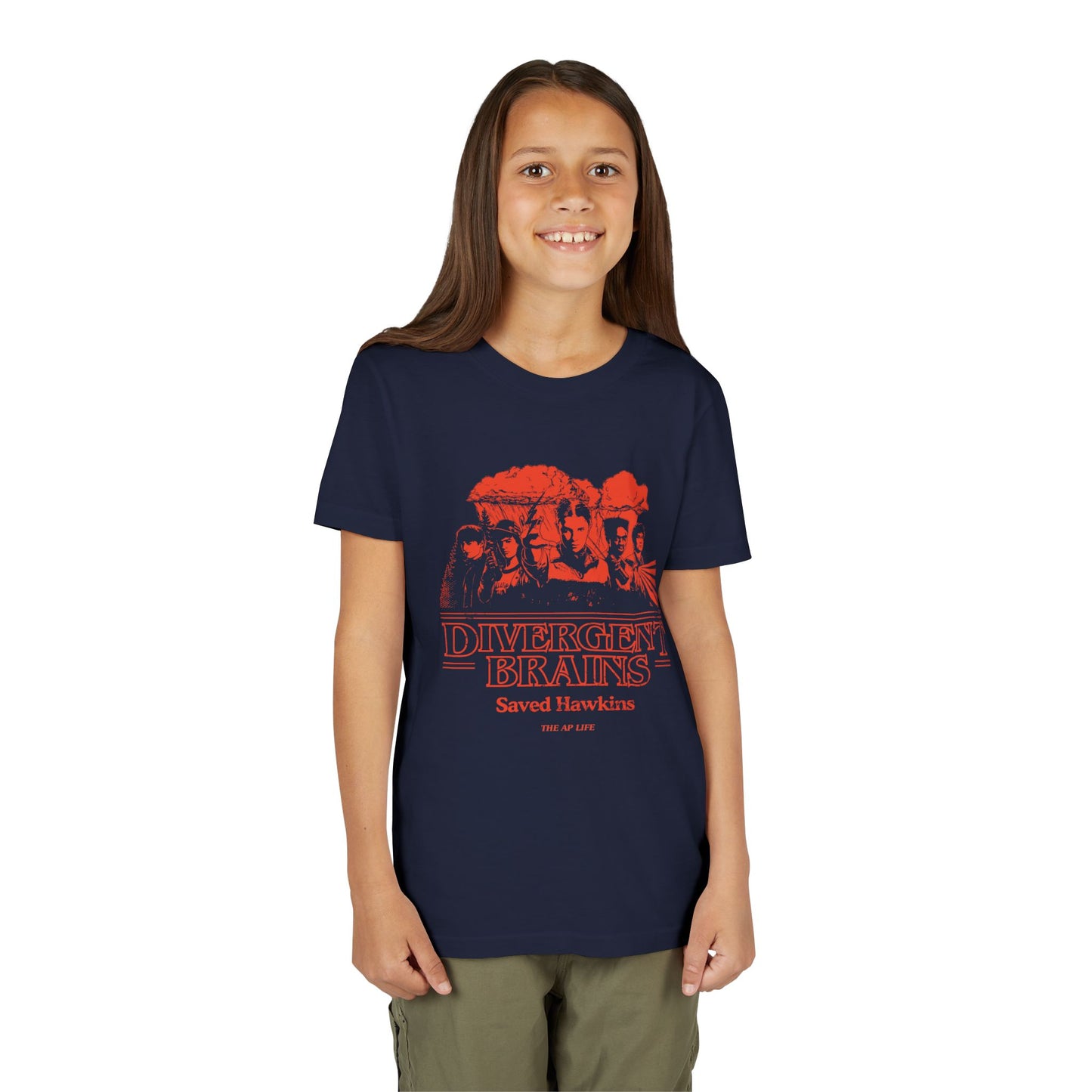 Divergent Brains Saved Hawkins - Unisex Youth Jersey Tee