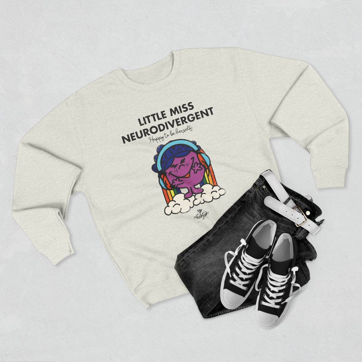 Little Miss Neurodivergent - Adult Unisex Crewneck Sweatshirt