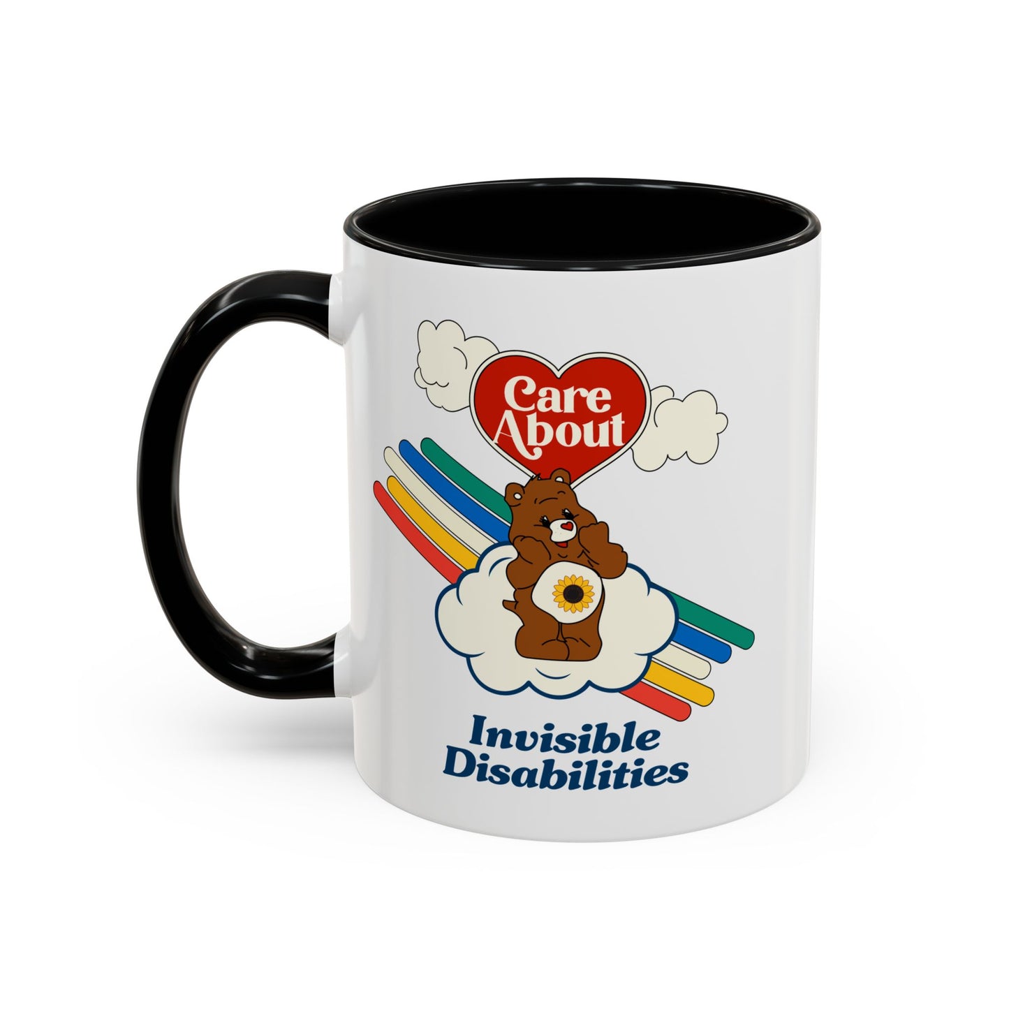 Care About Invisible Disabilities - Disability Rights - Accent Coffee Mug (11, 15oz)