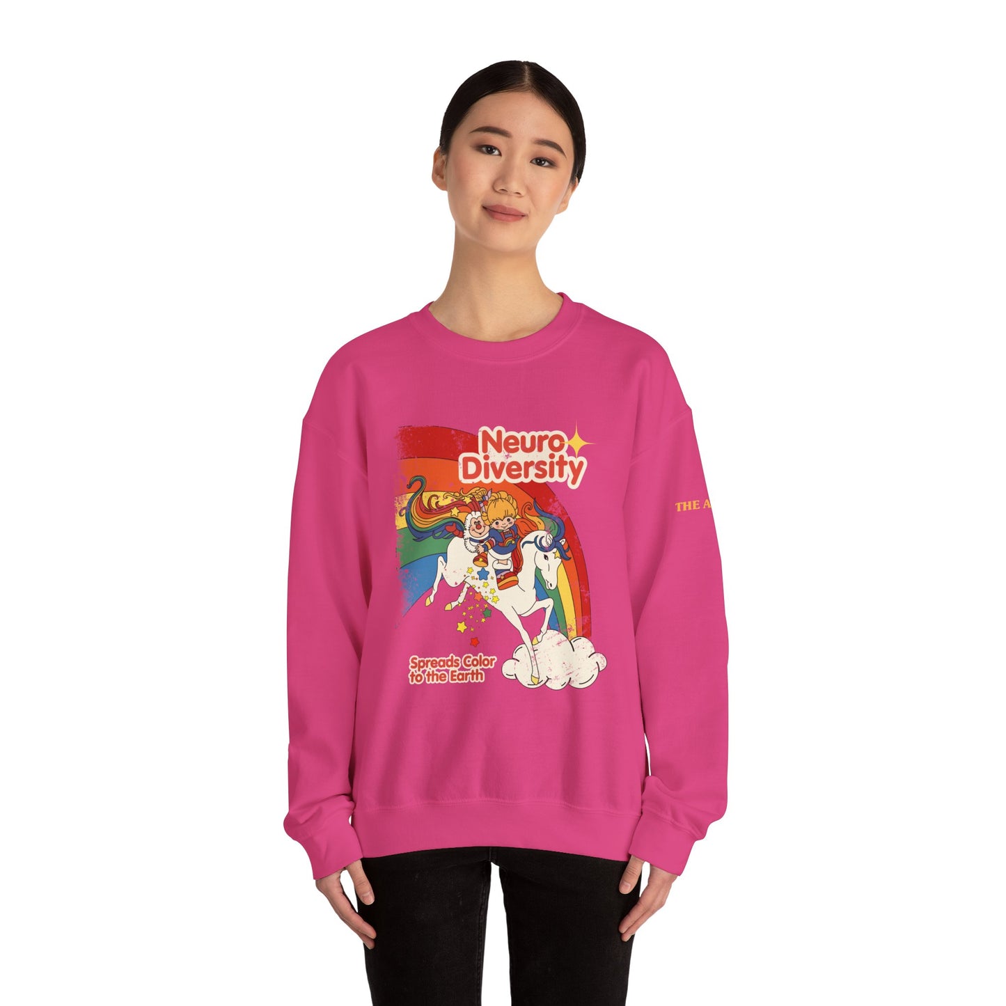 Neurodiversity Spreads Color to the Earth - Adult Unisex Heavy Blend™ Crewneck Sweatshirt