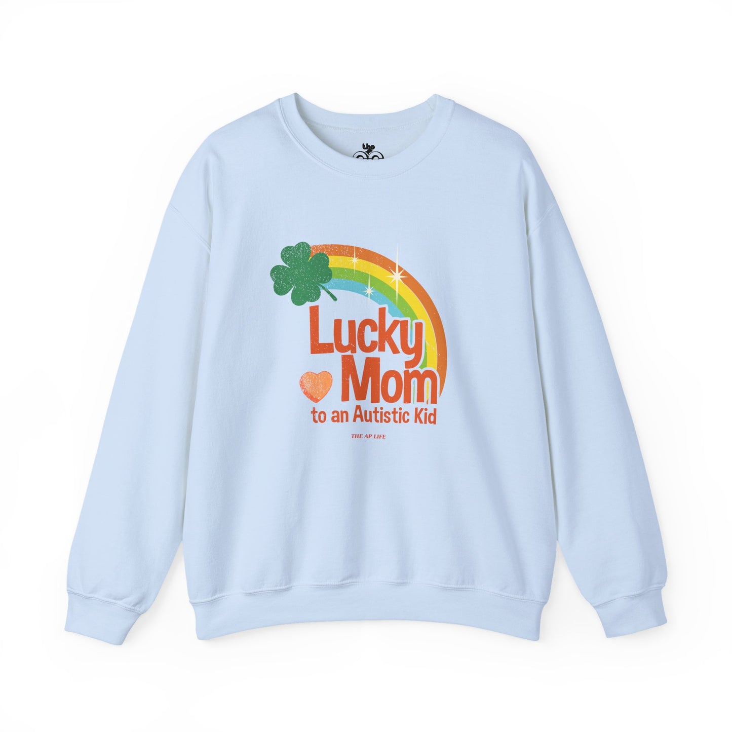 Lucky Mom to an Autistic Kid - Adult Unisex Heavy Blend™ Crewneck Sweatshirt