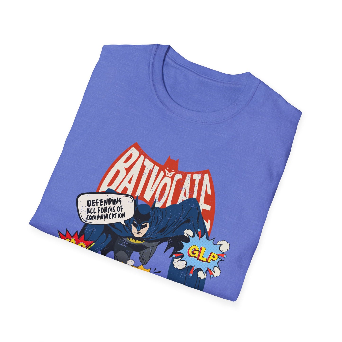 Batvocate - Defending All Forms of Communication - AAC - GLP - S2C - Unisex Softstyle T-Shirt