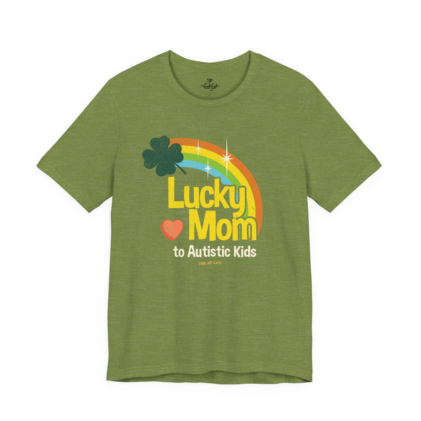 Lucky Mom to Autistic Kids - Adult Unisex Jersey Short Sleeve Tee