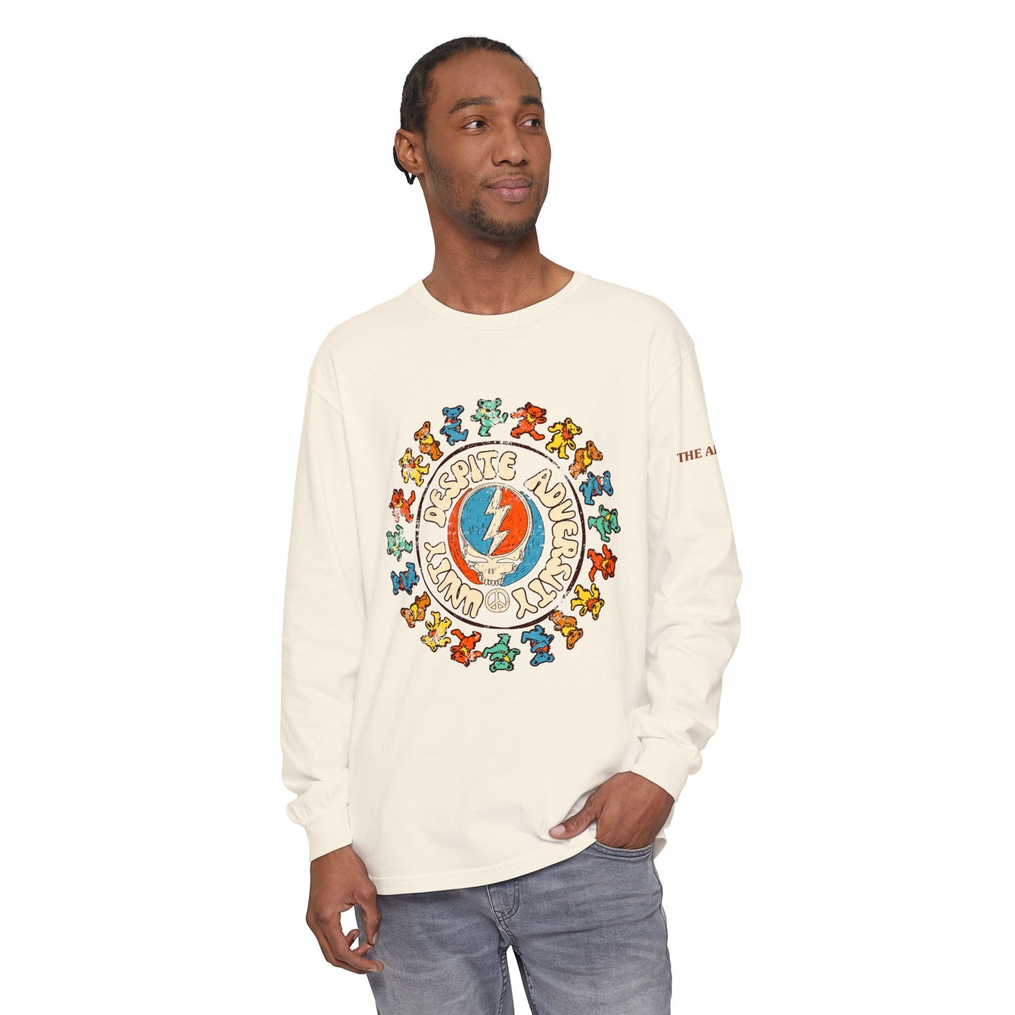 Unity Despite Adversity - Unisex Garment-dyed Long Sleeve T-Shirt