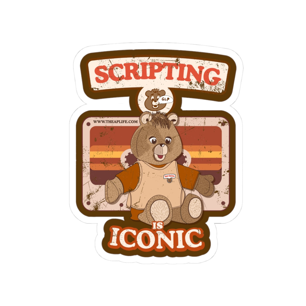 Scripting is Iconic - GLP - Teddy RecSpin - Kiss-Cut Sticker
