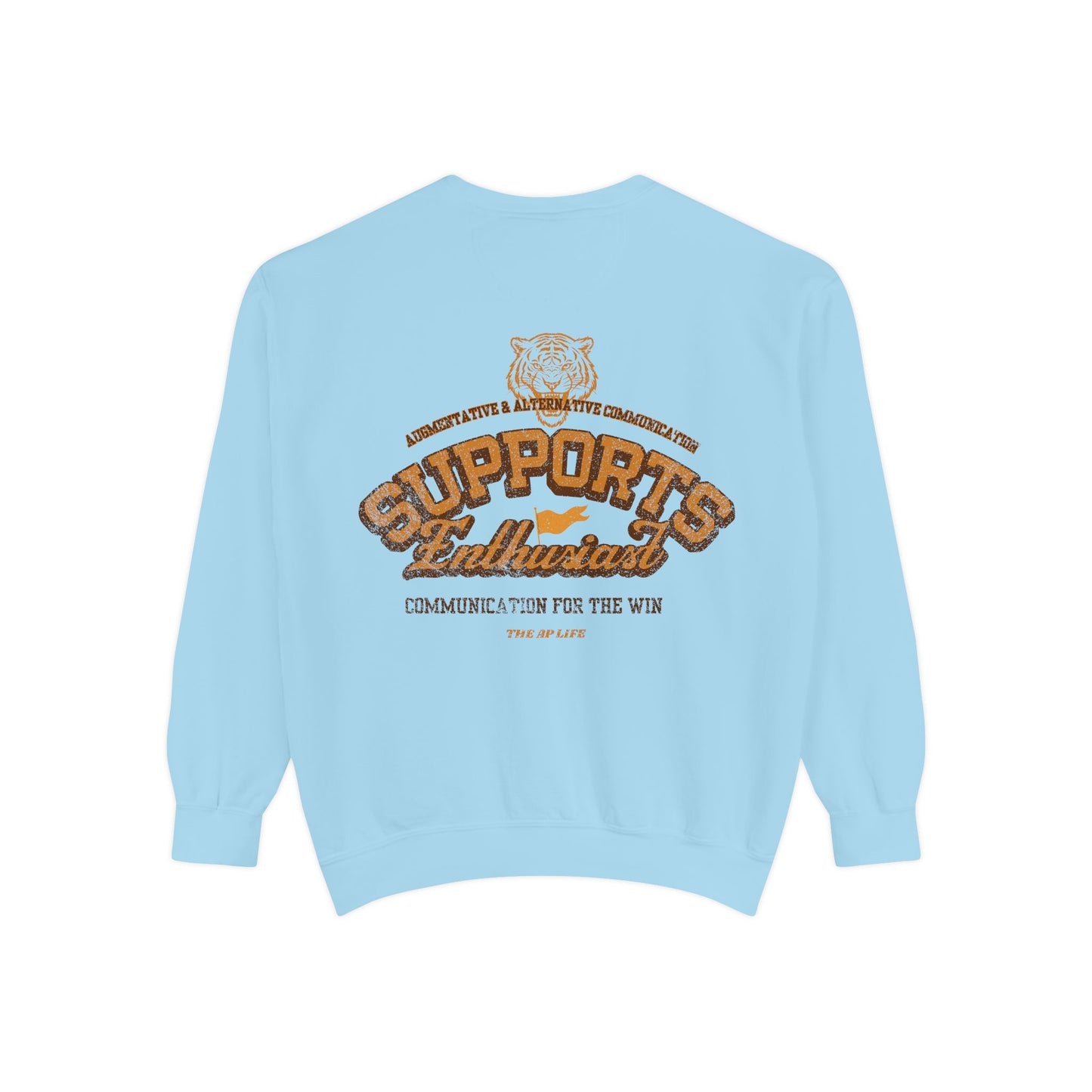 AAC Supports Team Enthusiast - Communication for the Win - Adult Unisex Sweatshirt