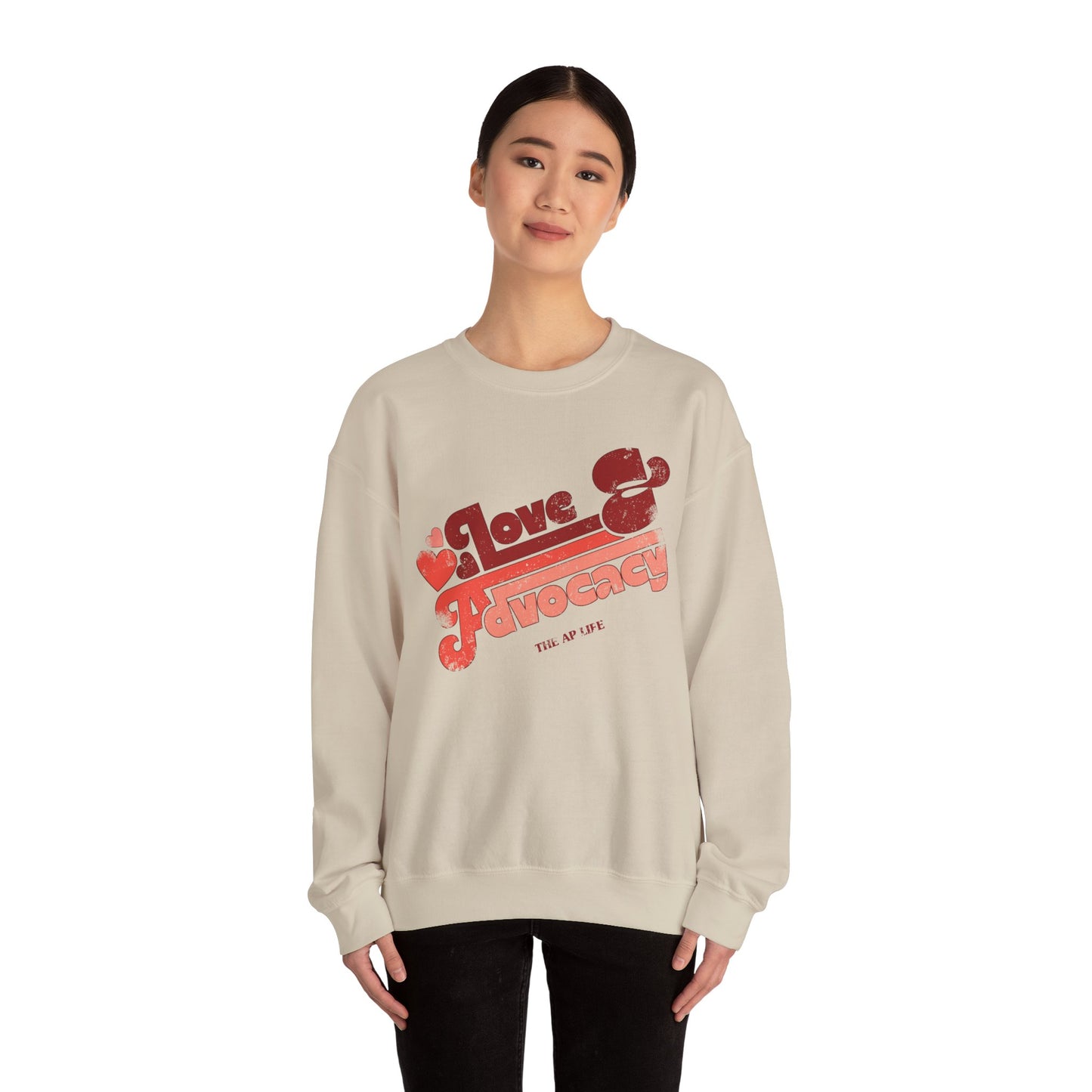 Love & Advocacy - Adult Unisex Heavy Blend™ Crewneck Sweatshirt