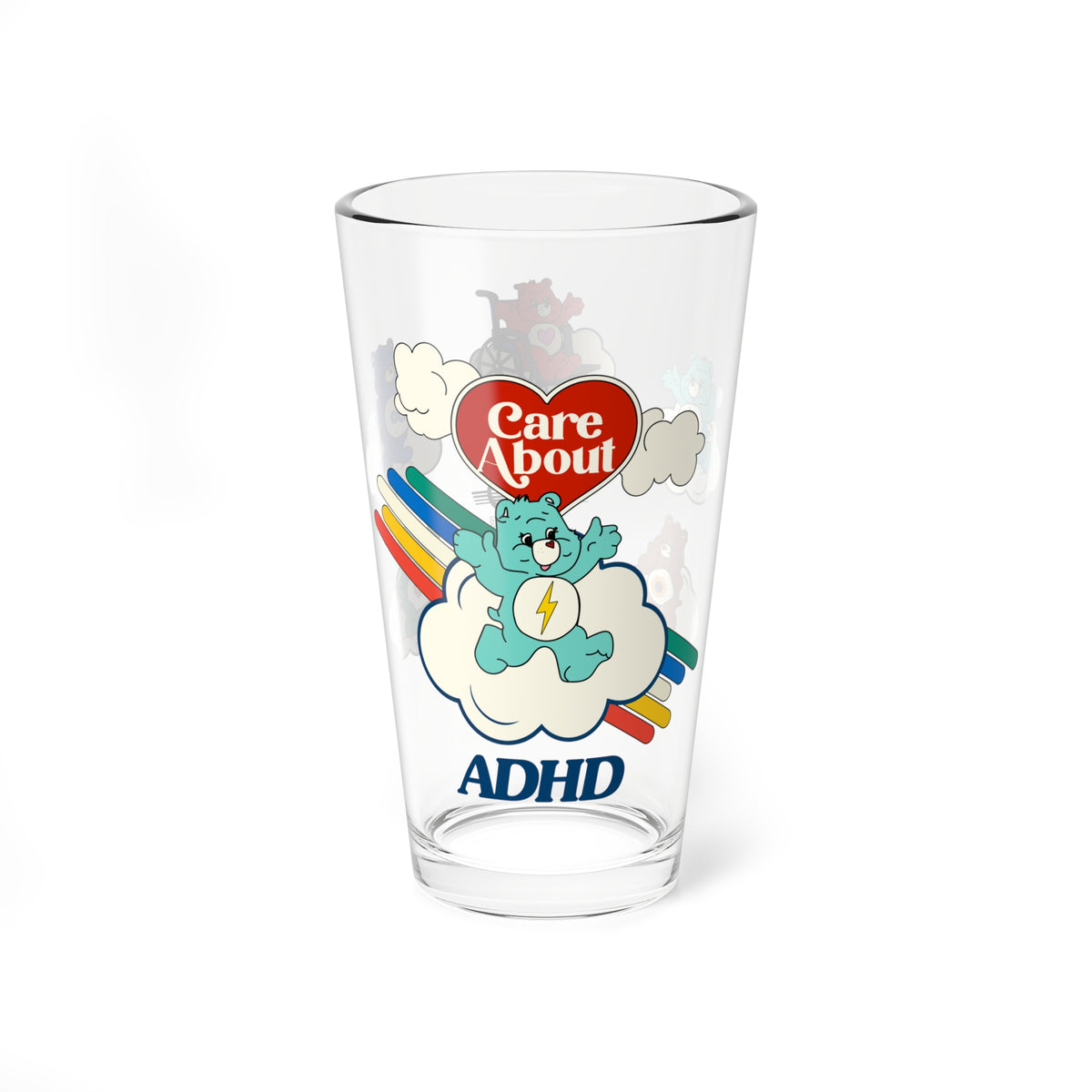 Care About ADHD - Drinking Glass, 16oz