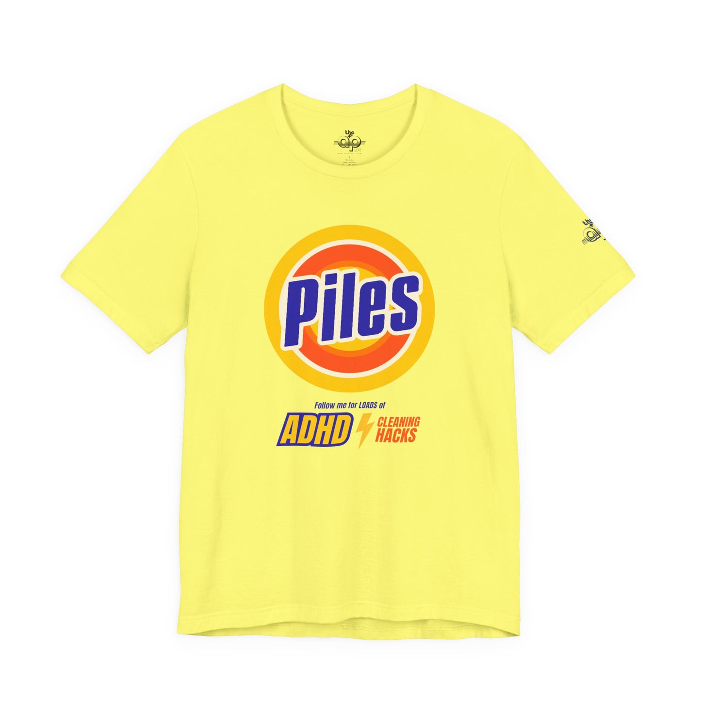 Piles - Loads of ADHD Cleaning Hacks - Adult Unisex Jersey Short Sleeve Tee