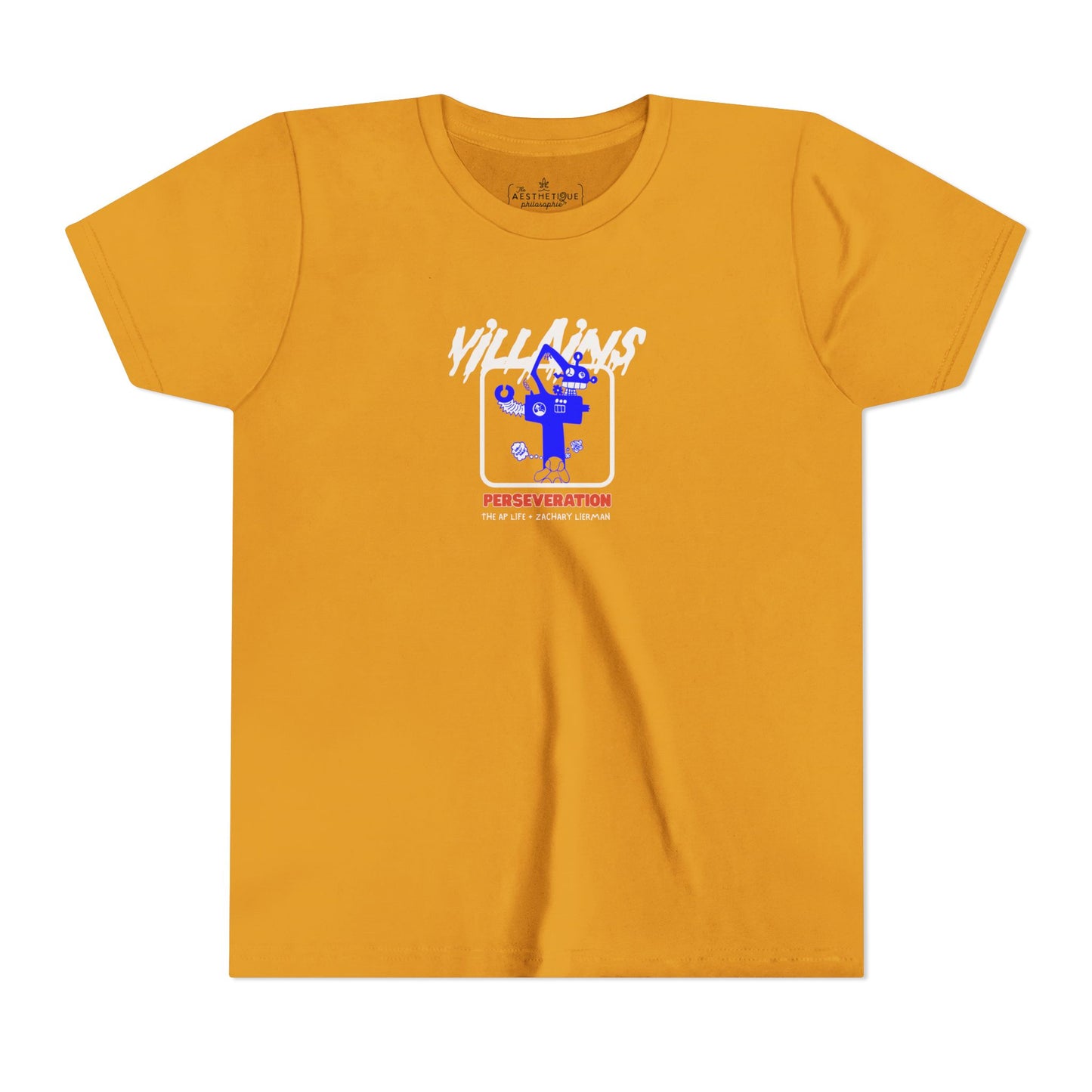 Villains of The Autistic Community Series - Perseveration - Broken Robot - Zachary Lierman - Youth Unisex Jersey Tee