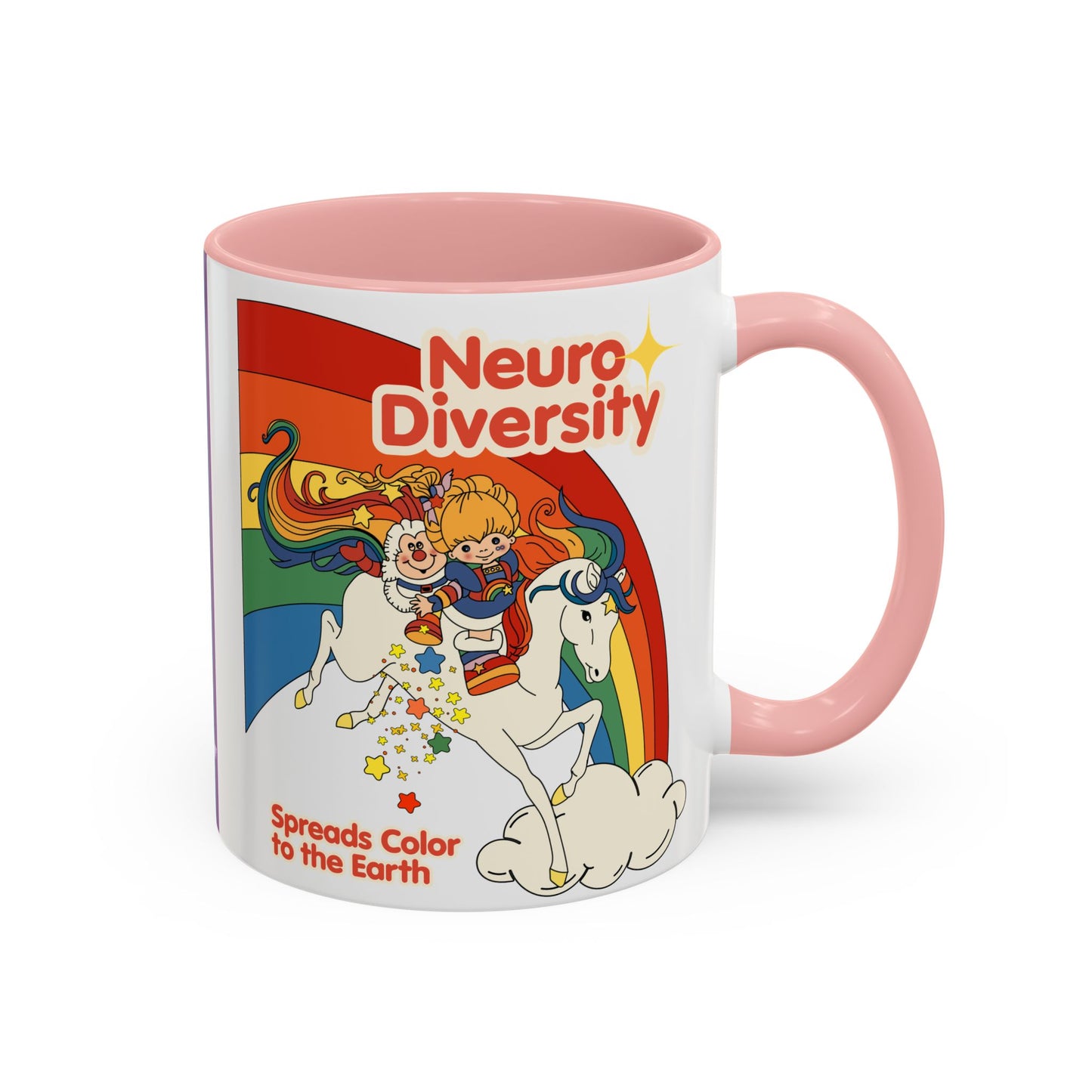 Neurodiversity Spreads Color to the Earth - Accent Coffee Mug (11, 15oz)