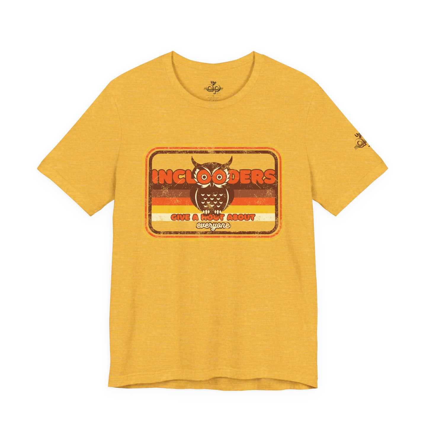 Inclooders Give a Hoot About Everyone - Adult Unisex Jersey Short Sleeve Tee