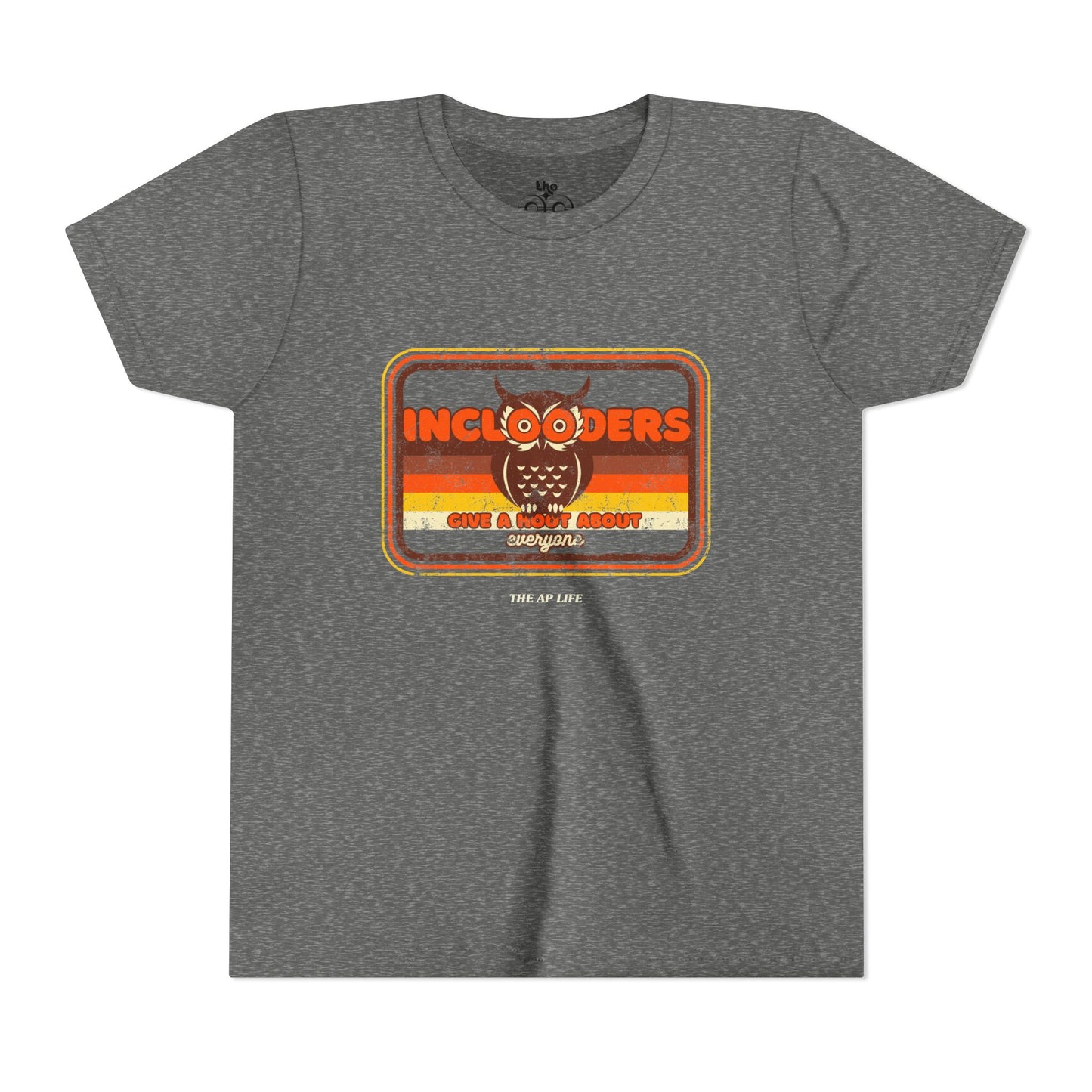 Inclooders Give a Hoot About Everyone - Unisex Youth Short Sleeve Tee