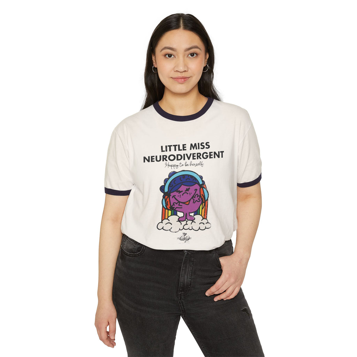 Little Miss Neurodivergent - Adult Unisex Cotton Ringer T-Shirt