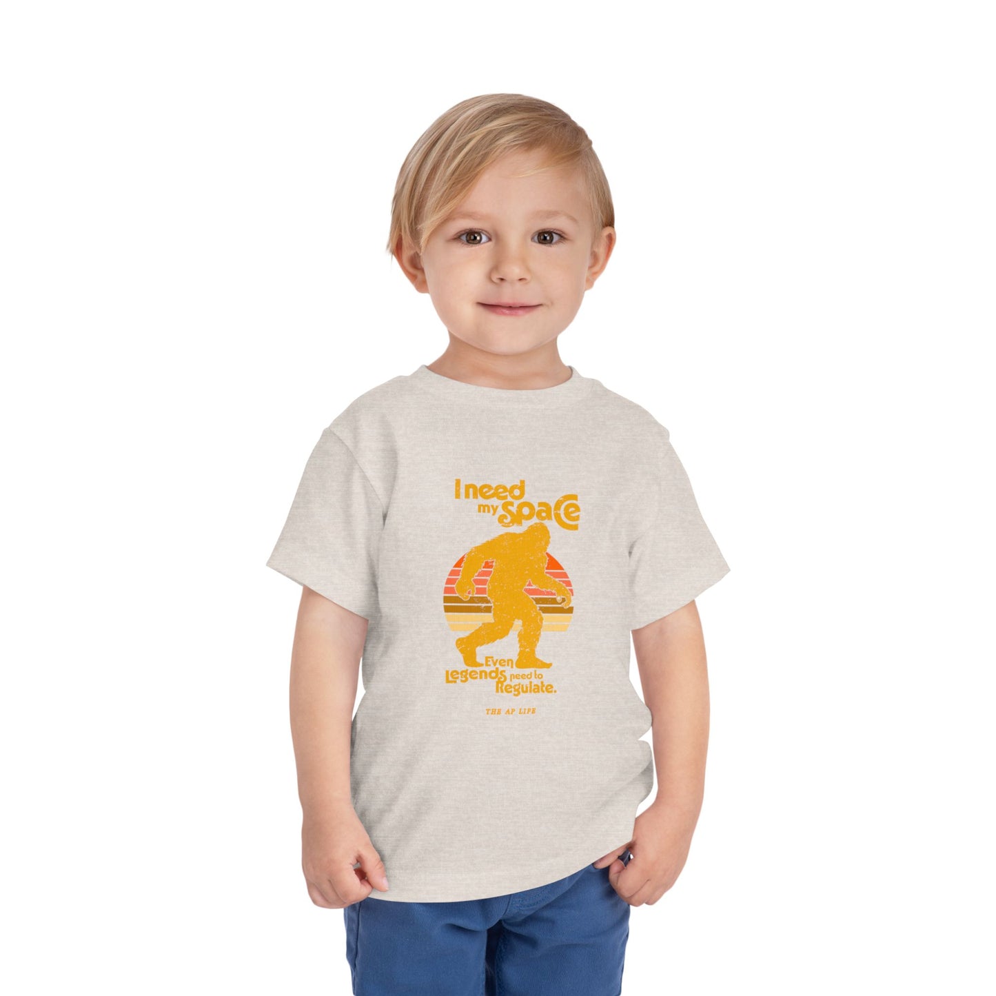 I Need My Space (Even Legends Need to Regulate) Bigfoot/Sasquatch - Toddler Jersey Tee