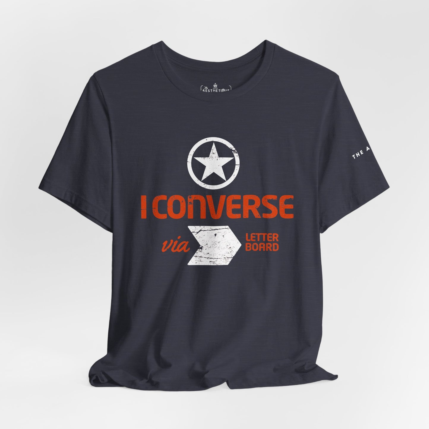 I Converse Via Letterboard - Unisex Jersey Short Sleeve Tee