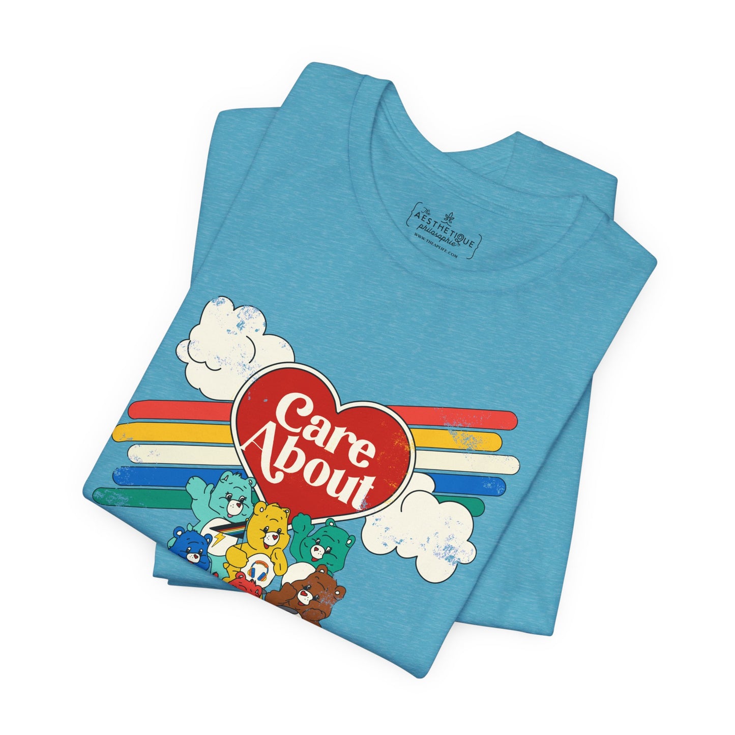 Care About Disability Rights - Retro 80s Vibe - Adult Unisex Jersey Tee (Ships Internationally)